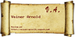 Veiner Arnold névjegykártya